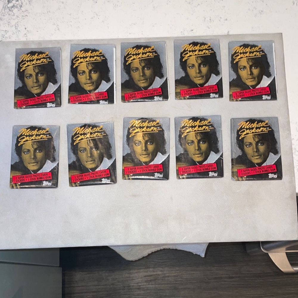 Michael Jackson Topps 1984 Unopened Wax Packs Set of 10 Factory Sealed Packs